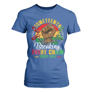 Juneteenth Breaking Every Chain Since 1865 T Shirt For Women Retro Vintage TS10 Royal Blue Print Your Wear