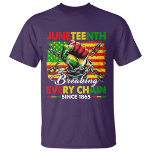Juneteenth Breaking Every Chain Since 1865 T Shirt Hand Fist Freedom TS11 Purple Print Your Wear