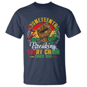 Juneteenth Breaking Every Chain Since 1865 T Shirt Retro Vintage TS10 Navy Print Your Wear