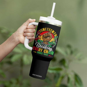 Juneteenth Breaking Every Chain Since 1865 Tumbler With Handle Retro Vintage TS10 Print Your Wear