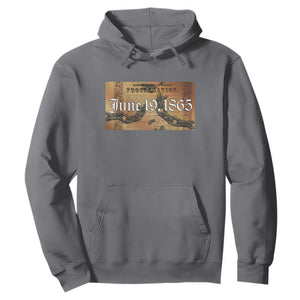 Juneteenth Emancipation Proclamation End of Slavery Hoodie Black Freedom History TS10 Charcoal Print Your Wear
