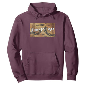 Juneteenth Emancipation Proclamation End of Slavery Hoodie Black Freedom History TS10 Maroon Print Your Wear
