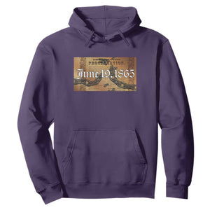 Juneteenth Emancipation Proclamation End of Slavery Hoodie Black Freedom History TS10 Purple Print Your Wear