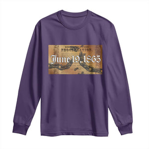 Juneteenth Emancipation Proclamation End of Slavery Long Sleeve Shirt Black Freedom History TS10 Purple Print Your Wear