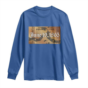 Juneteenth Emancipation Proclamation End of Slavery Long Sleeve Shirt Black Freedom History TS10 Royal Blue Print Your Wear