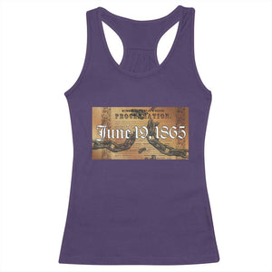 Juneteenth Emancipation Proclamation End of Slavery Racerback Tank Top Black Freedom History TS10 Purple Print Your Wear