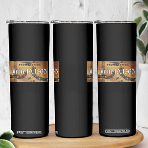 Juneteenth Emancipation Proclamation End of Slavery Skinny Tumbler Black Freedom History TS10 Print Your Wear