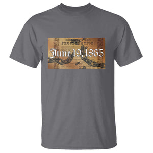 Juneteenth Emancipation Proclamation End of Slavery T Shirt Black Freedom History TS10 Charcoal Print Your Wear
