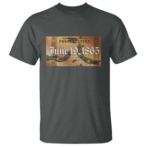 Juneteenth Emancipation Proclamation End of Slavery T Shirt Black Freedom History TS10 Dark Heather Print Your Wear