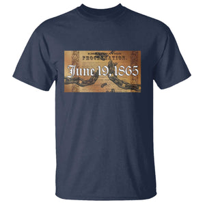 Juneteenth Emancipation Proclamation End of Slavery T Shirt Black Freedom History TS10 Navy Print Your Wear