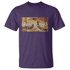 Juneteenth Emancipation Proclamation End of Slavery T Shirt Black Freedom History TS10 Purple Print Your Wear
