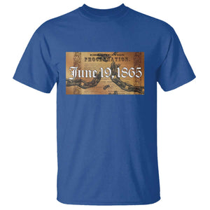 Juneteenth Emancipation Proclamation End of Slavery T Shirt Black Freedom History TS10 Royal Blue Print Your Wear