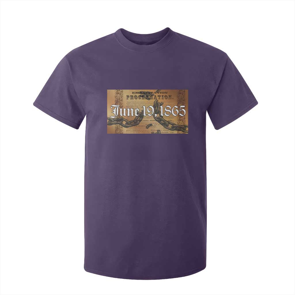 Juneteenth Emancipation Proclamation End of Slavery T Shirt For Kid Black Freedom History TS10 Purple Print Your Wear