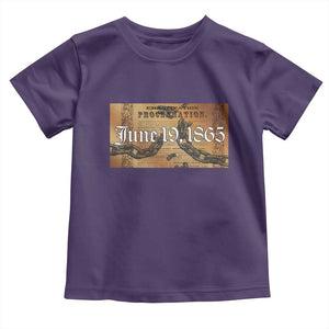 Juneteenth Emancipation Proclamation End of Slavery Toddler T Shirt Black Freedom History TS10 Purple Print Your Wear