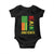 Juneteenth Equality Is Greater Than Division Baby Onesie Juneteenth American Flag TS11 Black Print Your Wear