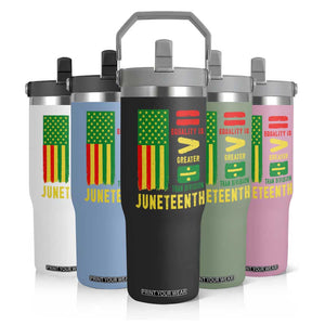 Juneteenth Equality Is Greater Than Division Flip Straw Tumbler Juneteenth American Flag TS11 Print Your Wear