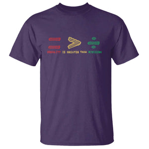 Juneteenth Equality Is Greater Than Division T Shirt Equal Rights Math Symbol TS11 Purple Print Your Wear