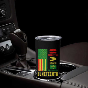 Juneteenth Equality Is Greater Than Division Tumbler Cup Juneteenth American Flag TS11 Print Your Wear