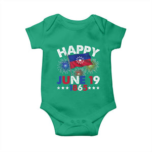 Juneteenth Flag Baby Onesie Black Freedom Black History June 19 1865 TS10 Irish Green Print Your Wear