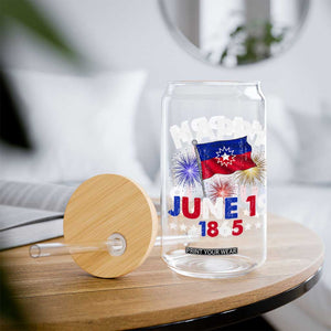 Juneteenth Flag Glass Can Black Freedom Black History June 19 1865 TS10 Print Your Wear