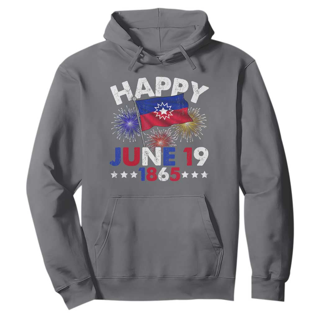 Juneteenth Flag Hoodie Black Freedom Black History June 19 1865 TS10 Charcoal Print Your Wear