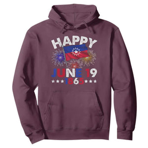 Juneteenth Flag Hoodie Black Freedom Black History June 19 1865 TS10 Maroon Print Your Wear