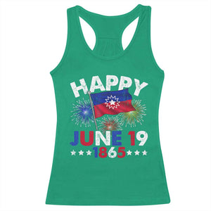 Juneteenth Flag Racerback Tank Top Black Freedom Black History June 19 1865 TS10 Irish Green Print Your Wear