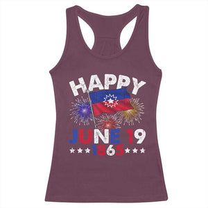 Juneteenth Flag Racerback Tank Top Black Freedom Black History June 19 1865 TS10 Maroon Print Your Wear