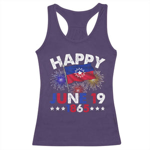 Juneteenth Flag Racerback Tank Top Black Freedom Black History June 19 1865 TS10 Purple Print Your Wear