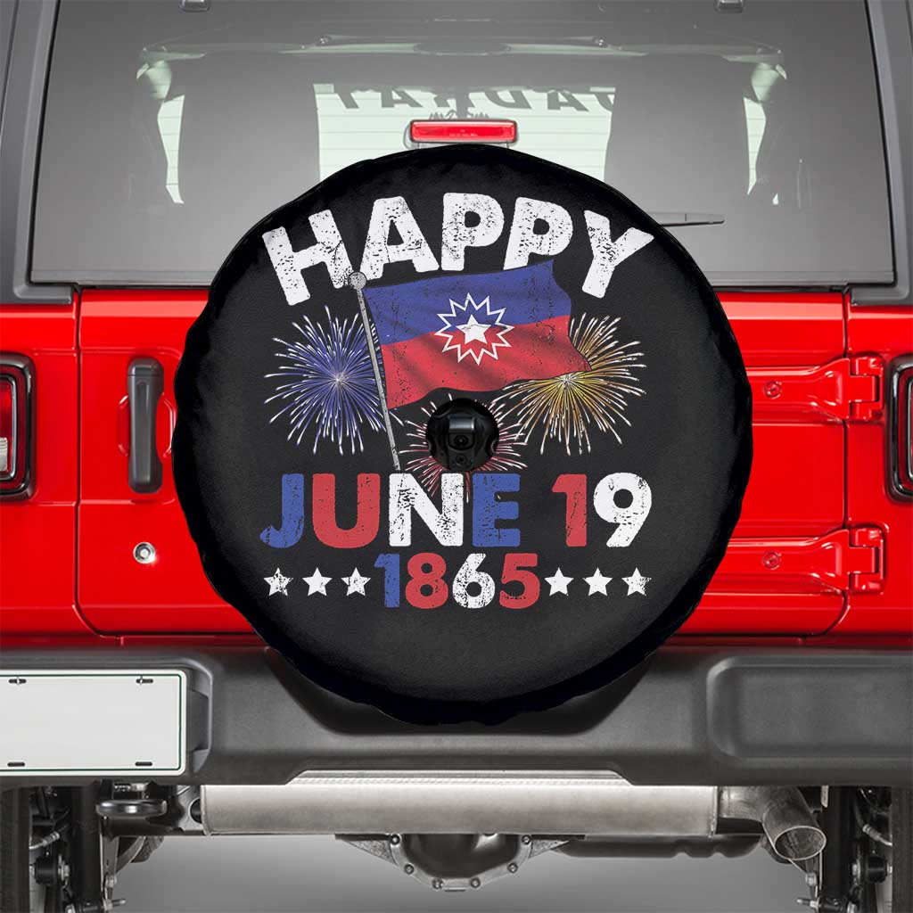 Juneteenth Flag Spare Tire Cover Black Freedom Black History June 19 1865 TS10 Black Print Your Wear