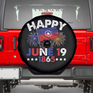 Juneteenth Flag Spare Tire Cover Black Freedom Black History June 19 1865 TS10 Black Print Your Wear