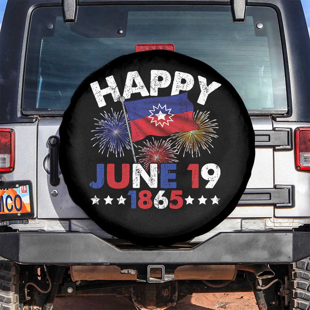 Juneteenth Flag Spare Tire Cover Black Freedom Black History June 19 1865 TS10 No hole Black Print Your Wear