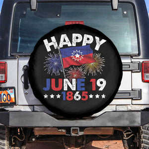 Juneteenth Flag Spare Tire Cover Black Freedom Black History June 19 1865 TS10 No hole Black Print Your Wear