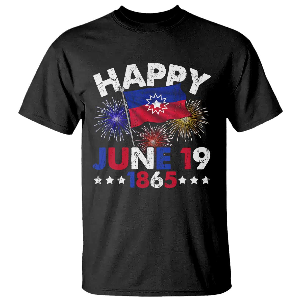 Juneteenth Flag T Shirt Black Freedom Black History June 19 1865 TS10 Black Print Your Wear
