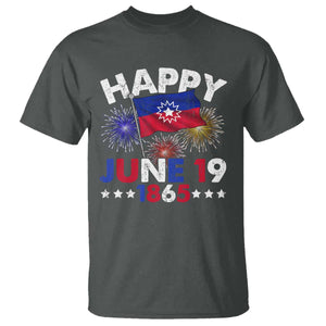 Juneteenth Flag T Shirt Black Freedom Black History June 19 1865 TS10 Dark Heather Print Your Wear
