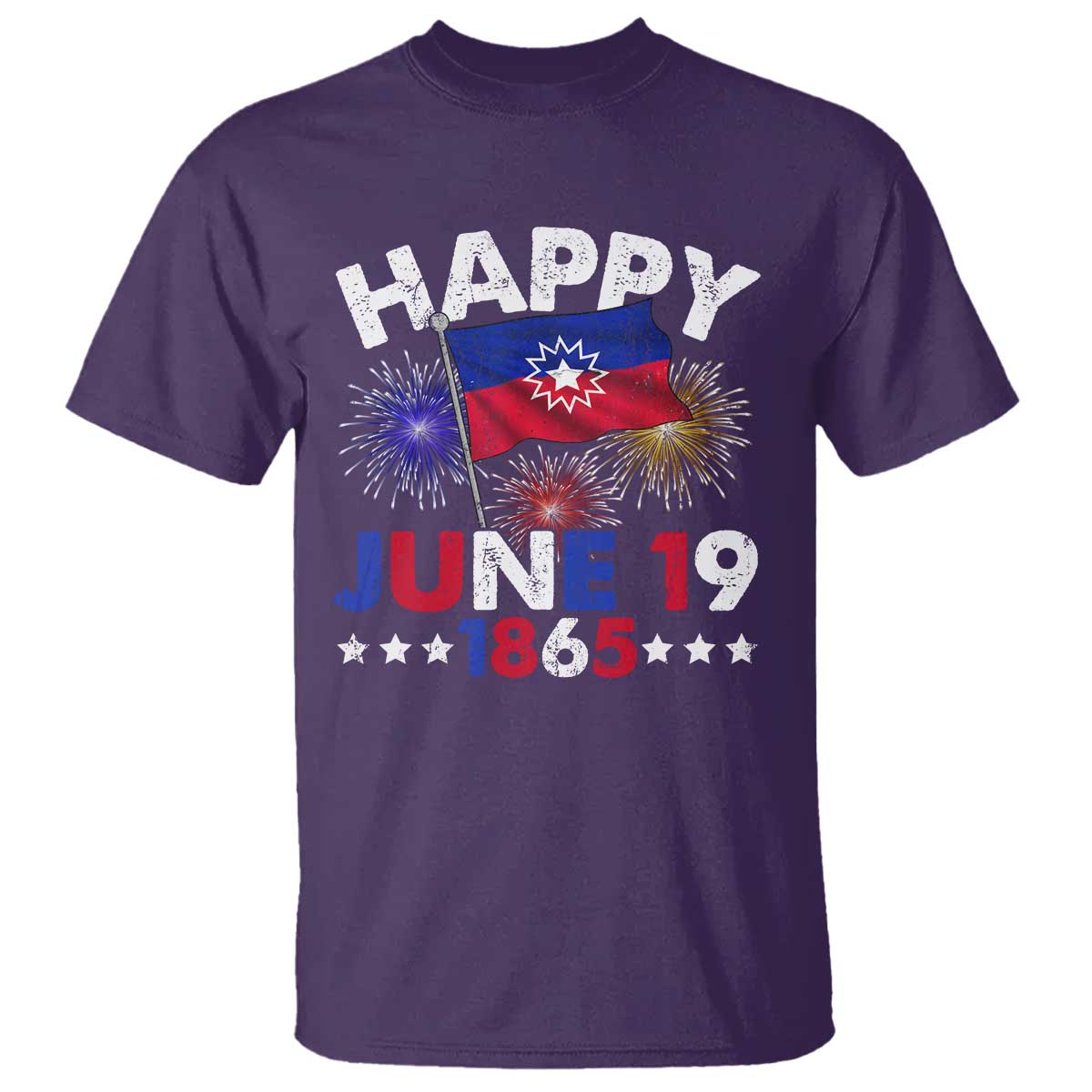 Juneteenth Flag T Shirt Black Freedom Black History June 19 1865 TS10 Purple Print Your Wear