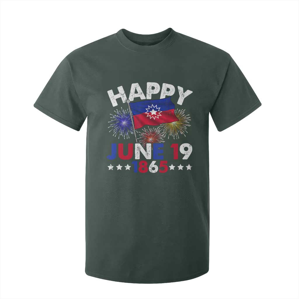 Juneteenth Flag T Shirt For Kid Black Freedom Black History June 19 1865 TS10 Dark Forest Green Print Your Wear