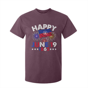Juneteenth Flag T Shirt For Kid Black Freedom Black History June 19 1865 TS10 Maroon Print Your Wear