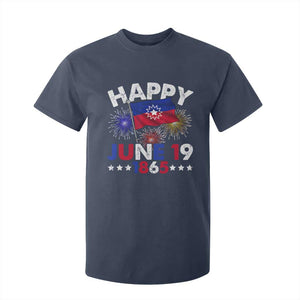 Juneteenth Flag T Shirt For Kid Black Freedom Black History June 19 1865 TS10 Navy Print Your Wear