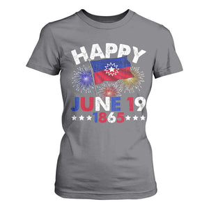 Juneteenth Flag T Shirt For Women Black Freedom Black History June 19 1865 TS10 Charcoal Print Your Wear