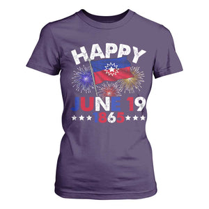Juneteenth Flag T Shirt For Women Black Freedom Black History June 19 1865 TS10 Purple Print Your Wear