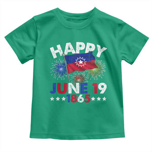 Juneteenth Flag Toddler T Shirt Black Freedom Black History June 19 1865 TS10 Irish Green Print Your Wear