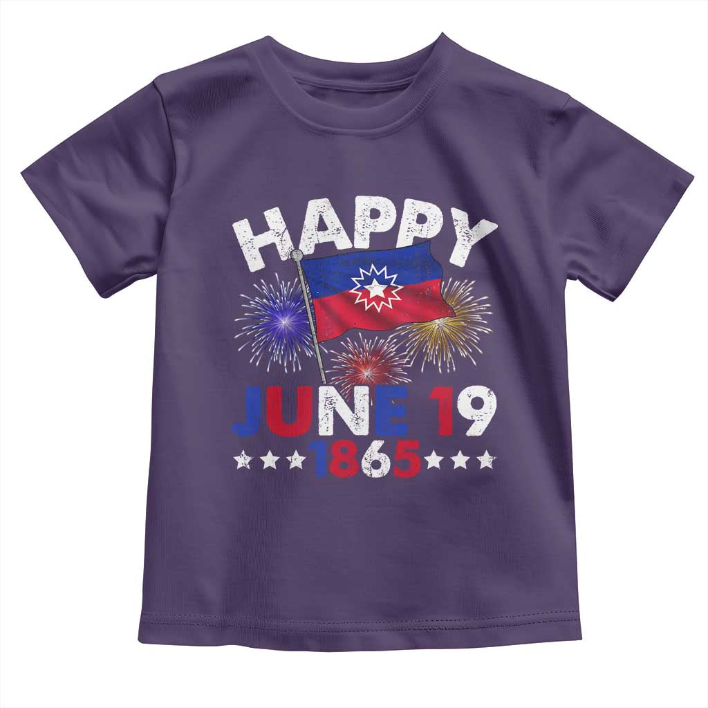 Juneteenth Flag Toddler T Shirt Black Freedom Black History June 19 1865 TS10 Purple Print Your Wear
