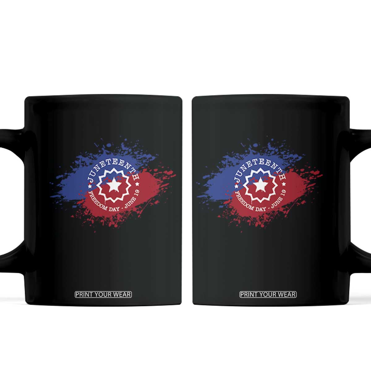 Juneteenth Freedom Day June 19 1865 Coffee Mug Juneteenth Flag TS11 Black Print Your Wear