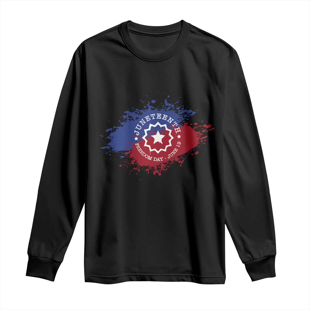 Juneteenth Freedom Day June 19 1865 Long Sleeve Shirt Juneteenth Flag TS11 Black Print Your Wear