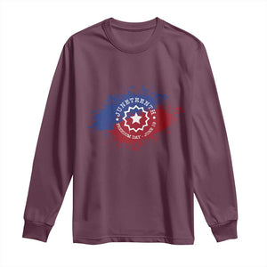 Juneteenth Freedom Day June 19 1865 Long Sleeve Shirt Juneteenth Flag TS11 Maroon Print Your Wear