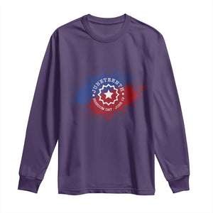 Juneteenth Freedom Day June 19 1865 Long Sleeve Shirt Juneteenth Flag TS11 Purple Print Your Wear