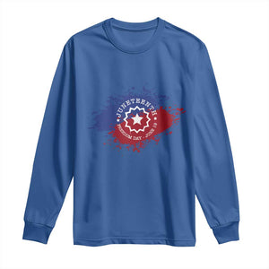 Juneteenth Freedom Day June 19 1865 Long Sleeve Shirt Juneteenth Flag TS11 Royal Blue Print Your Wear