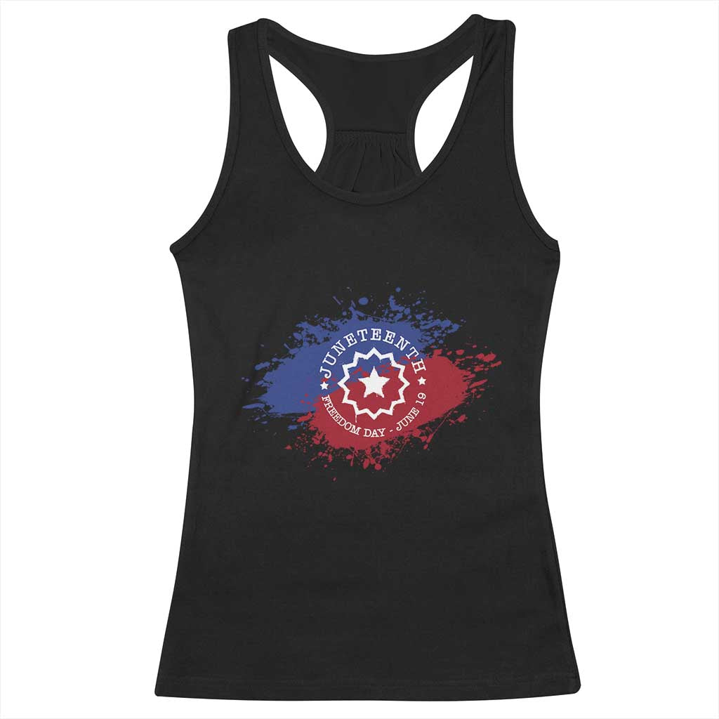 Juneteenth Freedom Day June 19 1865 Racerback Tank Top Juneteenth Flag TS11 Black Print Your Wear