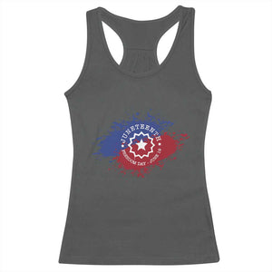 Juneteenth Freedom Day June 19 1865 Racerback Tank Top Juneteenth Flag TS11 Dark Heather Print Your Wear